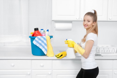 Preparation for a deep clean in a Brixton apartment or maisonette