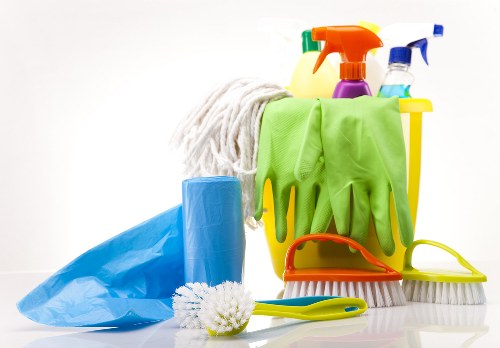 Cleaner removing dirt from a rug in a Brixton property