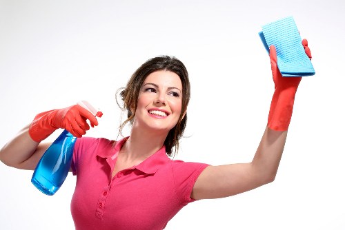 Customer service representative noting cleaning service concerns