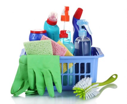 Deep cleaning of a bathroom during a Brixton move-out service